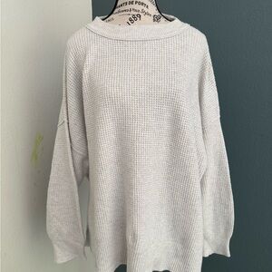 Aerie Gray Cowl Neck Sweater